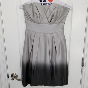 WHBM silk ombre strapless dress size 6